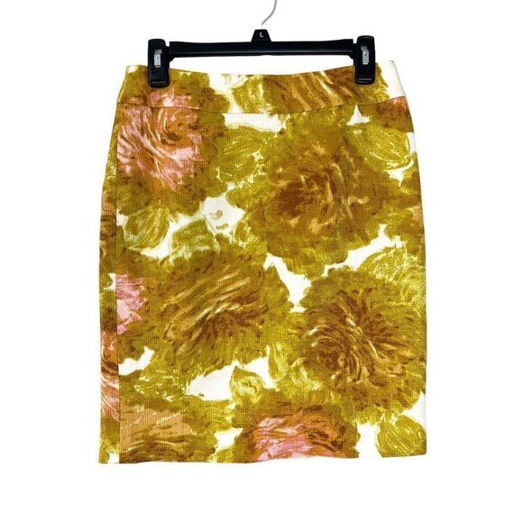 Talbots Petite Spring Watercolor Floral Lined Artsy Fall Pencil Skirt Size 4p - Picture 3 of 10